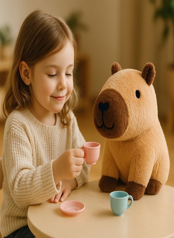 WEIGEDU Plush Capybara Stuffed Animal - 12.2” Soft Kawaii Toy for Kids & Adults, Brown Cute Animal Plush Pillow, Huggable Bedtime Buddy for Girls, Boys & Capybara Lovers - Image 4